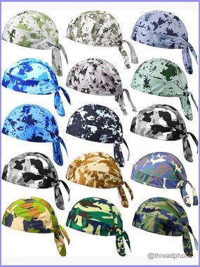 15 Do Rag Cooling Helmet Liner Skull Cap Sweat Wicking Head Wraps